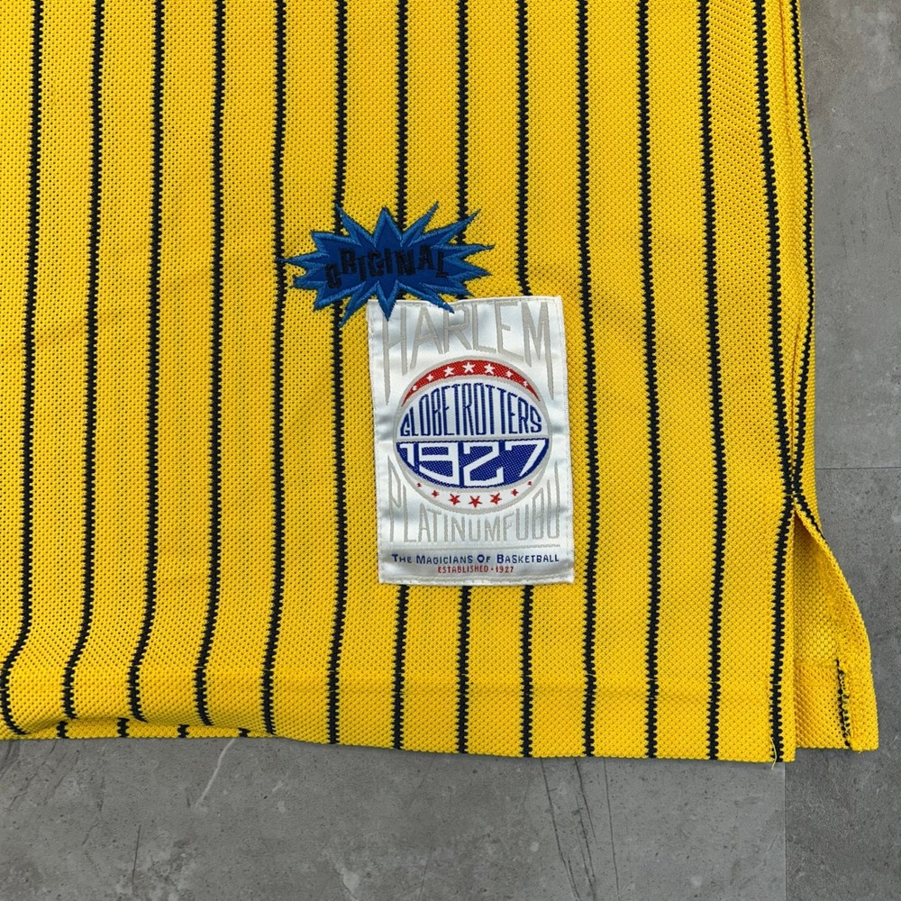 Vintage Platinum Fubu Harlem Globetrotters Jersey Men XL Pinstripe Hip Hop Skate - Picture 5 of 10